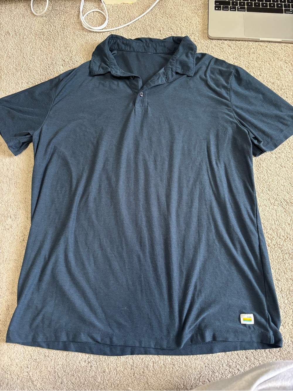 Vuori Men's Navy Short-Sleeve Polo Shirt